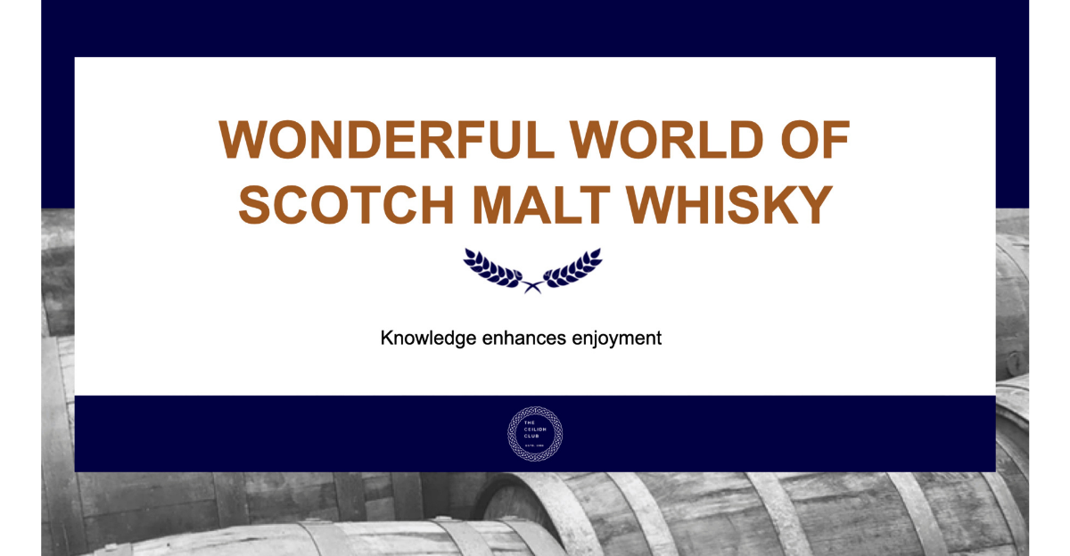 SCOTCH MALT WHISKY TASTING online course that's fun, informative and