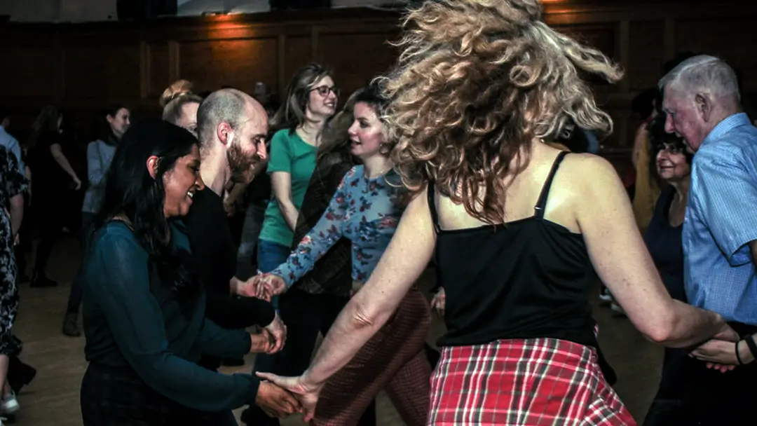 People dancing at the Ceilidh Club