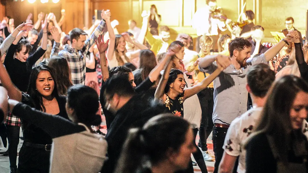 People at the Ceilidh Club in London